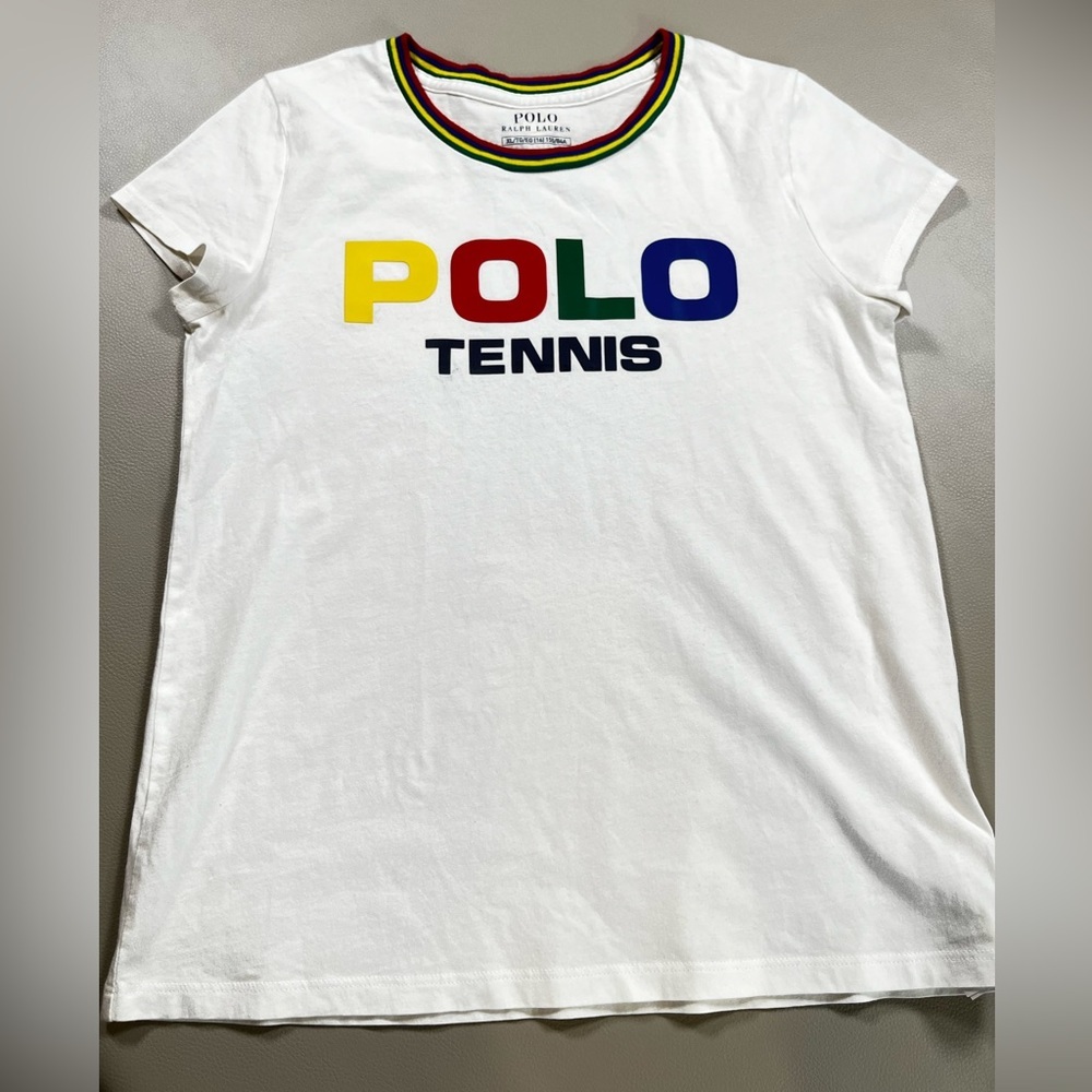 Polo Ralph Lauren NYC USOpen Tennis 2019 WhiteCrew Neck T Shirt Size XL16)